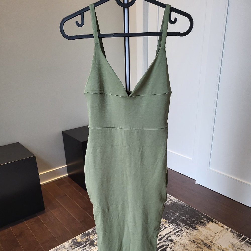 Tea You olive green tank maxi dress